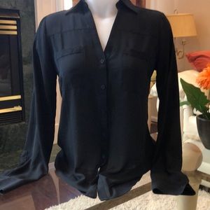 NWT Express black Portfolio button-up shirt
